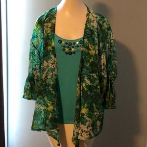 Ruby Rd Multiple colored two layered shirt